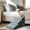 WISFOR 3-stufige Hundetreppe, Rutschfeste Haustierrampe Produktbild-Vorschau 2