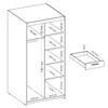 AX LIVING Storicos 2T3S Kleiderschrank Beige mit schubladen Produktbild-Vorschau 9
