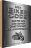 vianmo Holzschild 18x12 cm Motorrad Biker Code race the Produktbild-Vorschau 1