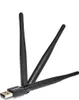 A product shot of a USB Wi-Fi adapter with two antennas, isolated on a white background. Produktbild-Vorschau