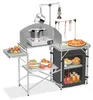 QEENTOE Opvouwbare campingkeuken, buitentafel voor koken Productafbeelding-voorbeeld 1