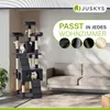 A multi-level cat tree with cats on it, placed in a living room next to a sofa. Náhľad obrázku produktu