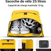 Wiltec Sacoche sac à dos étanche pour porte-bagages jaune – Voir les images du produit 4