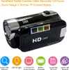 A black digital camera video recorder with various feature icons and text overlays. Produktbild-Vorschau