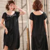 y Wome Breathable Oversized Kurzarm Midi Nachtkleid Produktbild-Vorschau 1