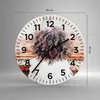Wanduhr - Rund - Glasuhr - Kind Klavier Aquarell - 40x40cm Produktbild-Vorschau 3