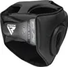 A black RDX sports head protector with a removable face cage. Voir les images du produit