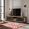 Cyprien - Meuble TV, 180x45x50 cm Chêne Marron, une Étagère Voir les images du produit 2
