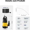 Wiltec Schmutzwasserpumpe mit Sensor 900 W, Tauchpumpe Produktbild-Vorschau 3