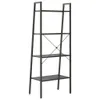 Standregal 4 Böden Schwarz 56x35x140 cm , Bücherregale Produktbild-Vorschau 5