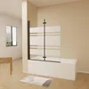 AICA 90cmx140cm Badewannenaufsatz Schwarz mit Blickdichten Produktbild-Vorschau 1