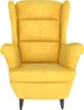 Fauteuil fluweel mosterdgeel Productafbeelding-voorbeeld 3