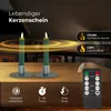 Stabkerzen LED mit Timer Grün 2er indoor mit 6 Stunden Produktbild-Vorschau 2