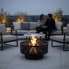 Relaxdays Feuerschale, Ø 66 cm, mit Grillrost, Deckel, Produktbild-Vorschau 3
