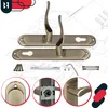 Product image of door handles with architectural blueprints in the background. Anteprima dell’immagine prodotto