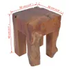 The Living Store Tabouret bois massif teck Voir les images du produit 9