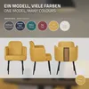 ML-Design jídelní židle hořčicový látkový potah Kuchyňská Náhled obrázku produktu 7