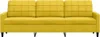 vidaXL Canapé 3 places jaune 210 cm velours Voir les images du produit 4