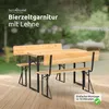 Bierzeltgarnitur mit Lehne klappbar Holz 120cm klein RINHO Produktbild-Vorschau 7