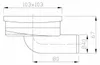 Bruckner Bodeanblauf waagerecht 103x103, DN40, polierter Produktbild-Vorschau 3