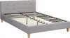 Polsterbett ADELE Bett mit Stoff in grau 140x200 cm Produktbild-Vorschau 4