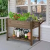Yaheetech Hochbeet mit Ablagefach, Blumenkasten aus Holz, Produktbild-Vorschau 3