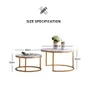 Tiema 2er Set Couchtisch Beistelltisch , Rund 80 x 45 cm & Produktbild-Vorschau 7
