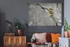 MuchoWow® Wandteppich Wandbehang Goldammer - Schnee - Vogel Produktbild-Vorschau 5