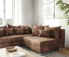 DELIFE Ecksofa Clovis Braun Antik Optik Ottomane Links Produktbild-Vorschau 5