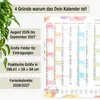 Schuljahreskalender A1 2026/2027 Aquarell Splash – 14 Produktbild-Vorschau 2