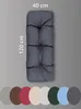 A dark gray cushion for a pallet sofa, shown with dimensions and color options. Náhled obrázku produktu