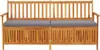 A wooden storage bench with a gray cushion, shown from the front against a white background. Náhled obrázku produktu
