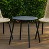 Gartenbeistelltisch - schwarz - Metall - Durchmesser 50 cm Produktbild-Vorschau 4