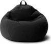 A black bean bag chair is shown against a white background. Voir les images du produit