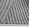 Recycle Teppich mit modernen ovalen Formen liniert in grau Produktbild-Vorschau 6