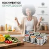 esmerina® - 6er Set Gewürzdosen Edelstahl Magnetisch Produktbild-Vorschau 2