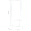 Vešiak na oblečenie 59x35x150 cm biely Náhľad obrázku produktu 5