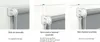Three different methods of attaching a roller blind mechanism to a window frame are shown. Produktbild-Vorschau