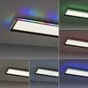 Collage of a rectangular LED ceiling light in various color settings. Produktbild-Vorschau