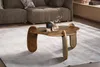 A living room setting with a couch, coffee table, and rug. Voir les images du produit