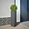 vidaXL Pflanzkübel 2 Stk. Anthrazit Dreieckig 30x26x75 cm Produktbild-Vorschau 2