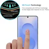 A diagram illustrating the layers of a screen protector and a finger touching a smartphone screen. Voir les images du produit