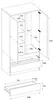 STIV Möbel | Kleiderschrank Weiß Matt 90x50x180 cm | 2 Produktbild-Vorschau 7