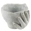 Clayre & Eef Hlava kvetináča Ø 11x11 cm Sivý kameň Náhľad obrázku produktu 3