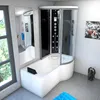 Kombination Badewanne Dusche K55-L33 Duschtempel 170x100 cm Produktbild-Vorschau 3