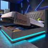 A modern bedroom with a bed that has storage and LED lighting. Anteprima dell’immagine prodotto