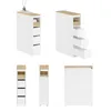 SoBuy Mobile bagno basso Con ruote Bianco stile scandinavo Anteprima dell’immagine prodotto 6
