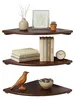 Regał narożny Relaxdays, wymiary: 3 x 30 x 30 cm, drewno Podgląd zdjęcia produktu 1