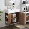 A bathroom vanity with a sink and storage cabinet. Podgląd zdjęcia produktu