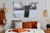 MuchoWow® Wandteppich Wandbehang Rotwild - Schnee - Nase Produktbild-Vorschau 4